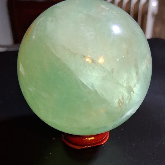 Green Fluorite Crystal Sphere